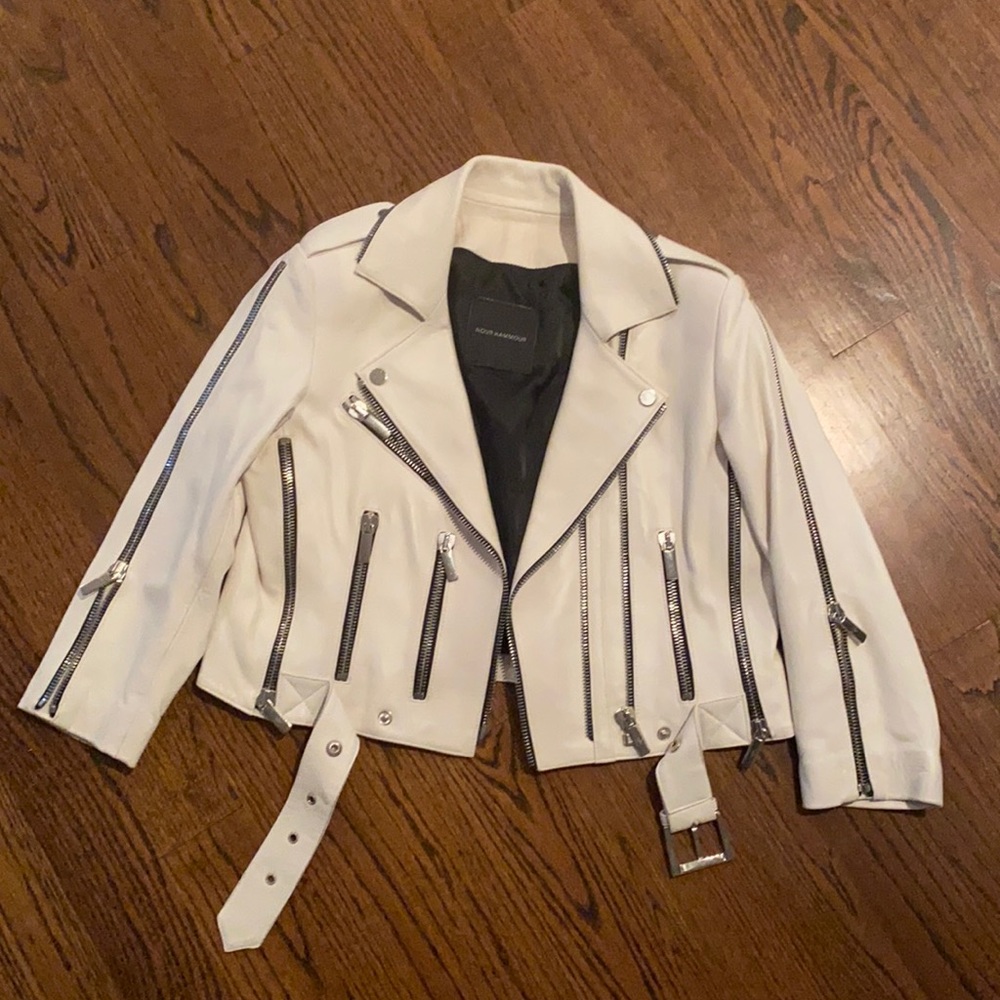 White leather jacket